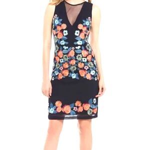 Nicole Miller Embroidered Floral Dress - Size 2